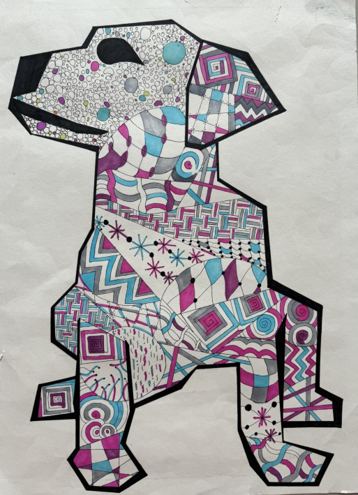 图为来自甘肃的王倩创作的绘画作品《建设美丽家园》。.png