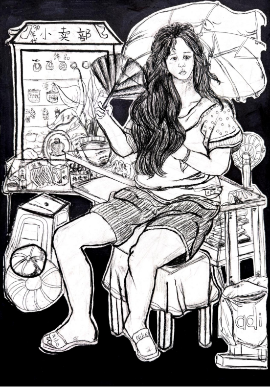 图为来自河北的王子玮创作的绘画作品《向往》。.png