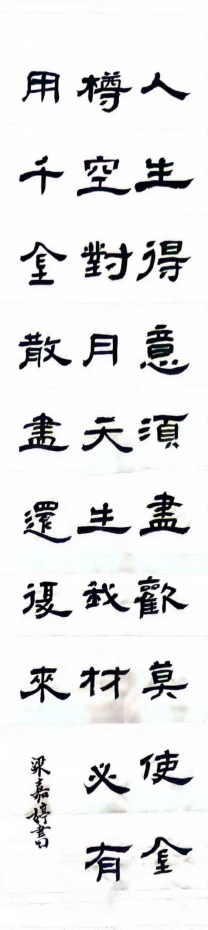 图为来自甘肃的梁嘉婷创作的书法作品《将进酒》。.png